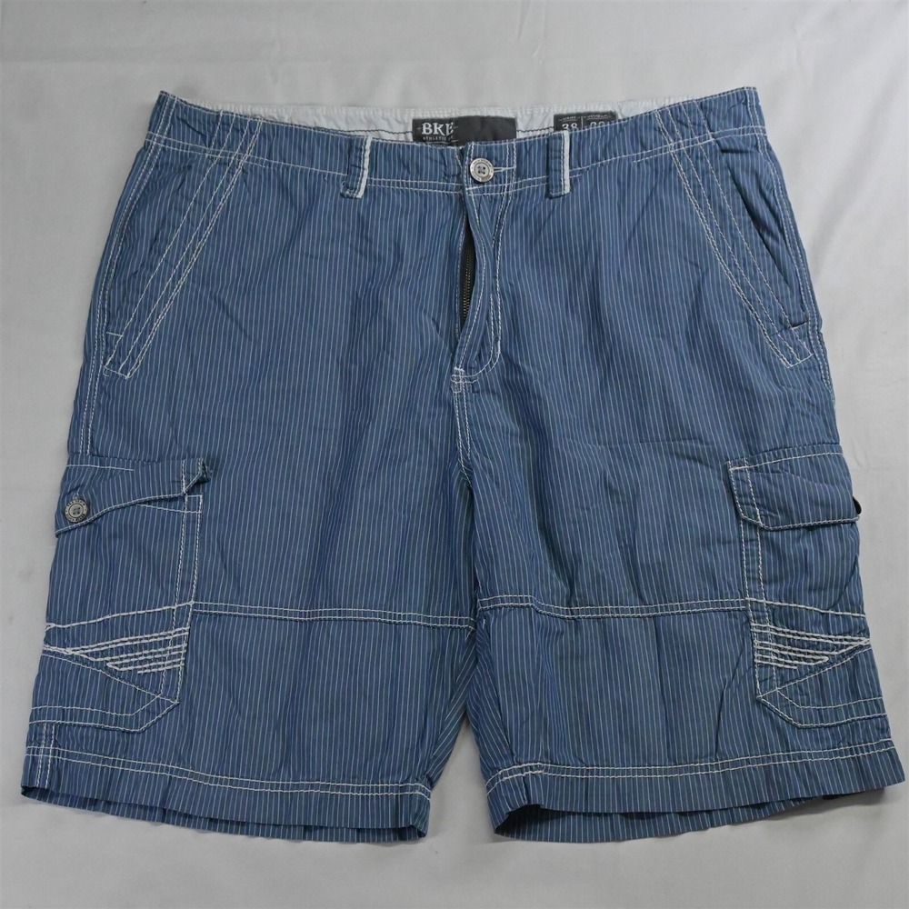Buckle 38 x 23" Blue Stripe Bold Stitch‎ Athletic Fit Cargo Shorts